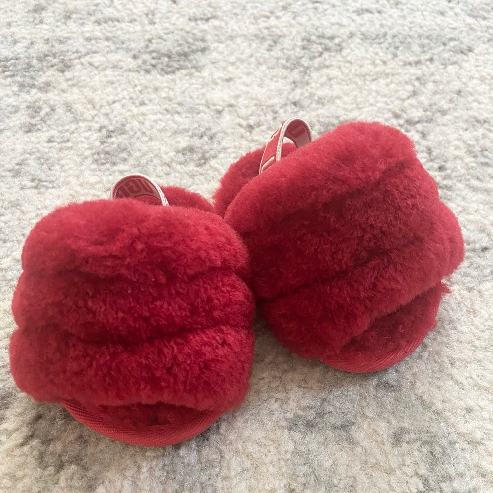 UGG Fluff Yeah Genuine Shearling Sling Sandal